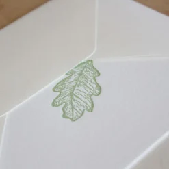 Cottontails handmade card - oak leaf
