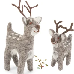 En Gry & Sif cute grey deer - small