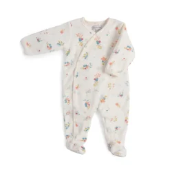 New Baby Gift Set - pretty sleep suit & mouse rattle