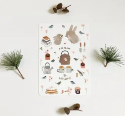Postcard & Envelope - Bunny Teatime