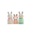 Wooden Bunny Family